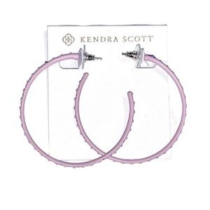 NEW Kendra Scott Val Matte Hoop Earrings Lilac